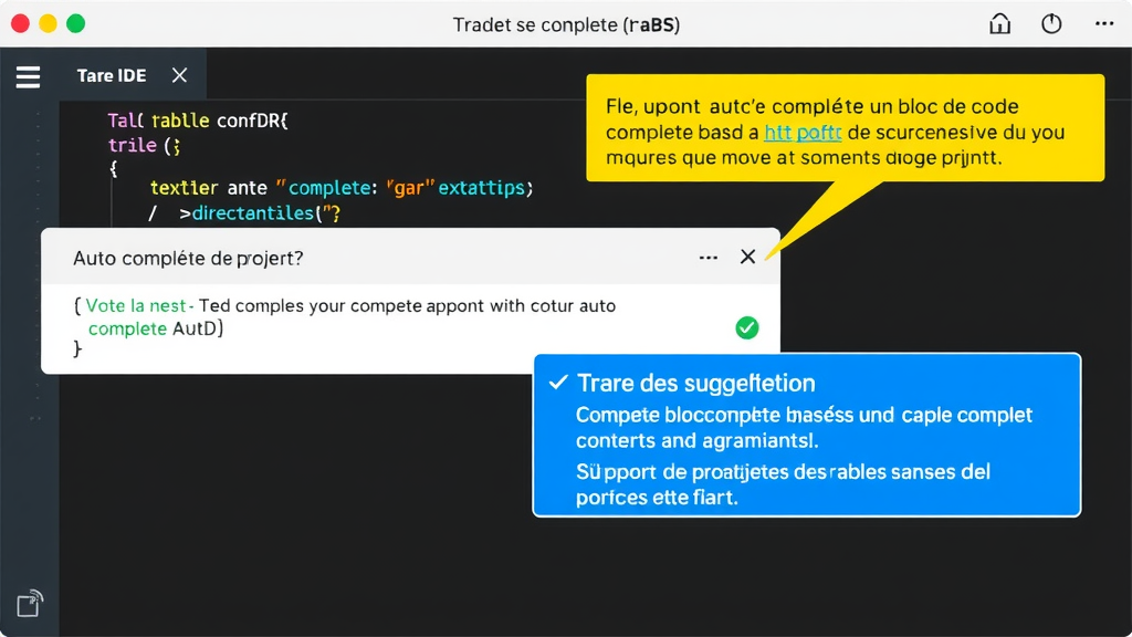 Illustration complémentaire sur Trae IDE